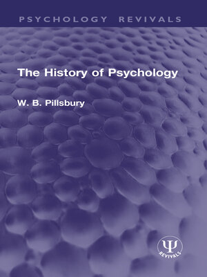 cover image of The History of Psychology
